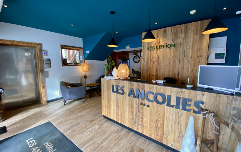 Réception de l'hôtel des Ancolies-Arêches-Beaufort - © Blanc_Regis Réception de l'hôtel des Ancolies-Arêches-Beaufort